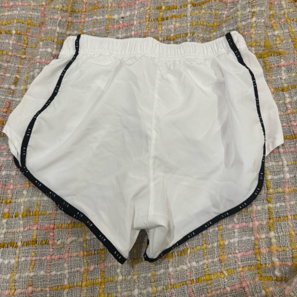 Nike White Athletic Shorts with Black Trim - Picture 2 of 4